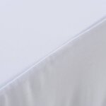 vidaXL Nappes élastiques de table avec jupon 2 Pièces 243x76x74cm Blanc