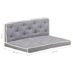 vidaXL Ensemble de coussins de canapé palette 2 Pièces Anthracite