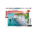 Puzzle 1000 pieces - les falaises d'etretat - nathan - puzzle adultes - des 12 ans