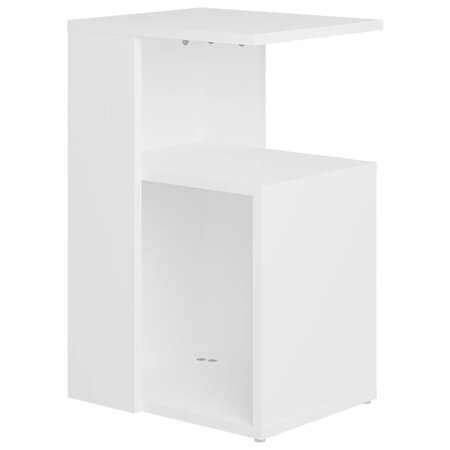vidaXL Table d'appoint Blanc 36x30x56 cm Aggloméré