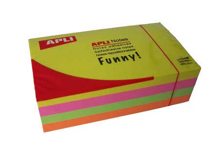Bloc de 400 notes adhésif repositionnable 125 x 75 mm apli