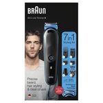 Braun mgk3245 tondeuse 7-en-1 - tondeuse barbe  visage et cheveux - 13 longueurs (0 5 a 21mm) - 80min de tonte
