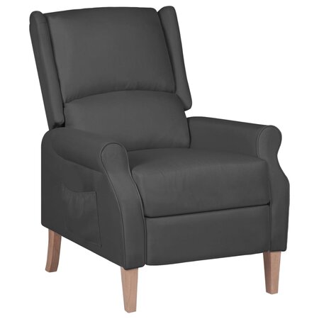 vidaXL Fauteuil inclinable Gris foncé Tissu