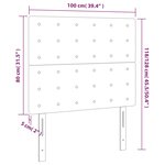 vidaXL Tête de lit à LED Bleu foncé 100x5x118/128 cm Velours
