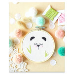 FRENCH KITS-Les French Kits - Broderie décorative - Panda-Kit créatif fabriqué avec amour en France