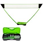 Set de badminton complet avec filet 295 x 38 x 154 cm  raquettes  volants et étui de rangement