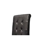 vidaXL Chaises à manger lot de 6 noir similicuir