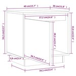 vidaXL Tables de chevet 2 Pièces Gris 40x30x40 cm Bois de pin solide
