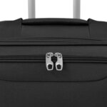 vidaXL Ensemble de valises souples 3 Pièces Noir