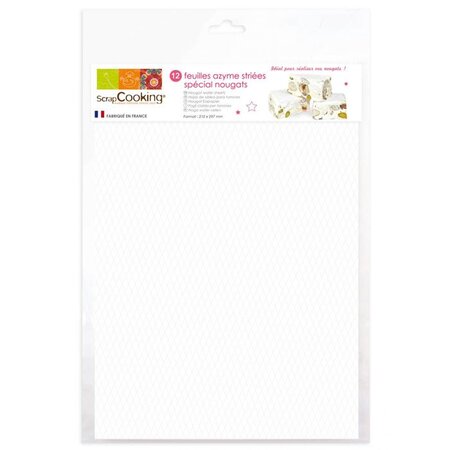 12 Feuilles azymes blanches pour Nougat