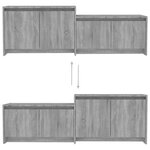 vidaXL Meuble TV Sonoma gris 146 5x35x50 cm Aggloméré