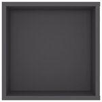 vidaXL Meuble TV mural Gris 102x35x35 cm Aggloméré