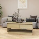 vidaXL Table basse Chêne sonoma 102 5x55x44 cm Aggloméré