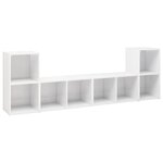 vidaXL Meubles TV 4 Pièces Blanc brillant 72x35x36 5 cm Aggloméré