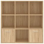 vidaXL Bibliothèque Chêne sonoma 98x30x98 cm Aggloméré