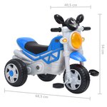 vidaXL Tricycle pour enfants Bleu