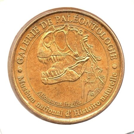 Mini médaille monnaie de paris 2007 - muséum national d’histoire naturelle (galerie de paléontologie)