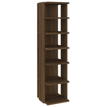 vidaXL Étagère à chaussures Chêne marron 27 5x27x102cm Bois ingénierie