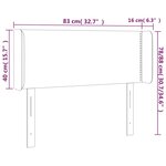 vidaXL Tête de lit à LED Rose 83x16x78/88 cm Velours