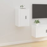 vidaXL Meuble TV mural Blanc 40x34 5x60 cm