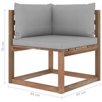 vidaXL Salon palette de jardin 7 Pièces et coussins Bois de pin imprégné