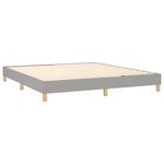 vidaXL Lit à sommier tapissier avec matelas Gris clair 160x200cm Tissu