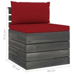 vidaXL Salon palette de jardin 6 Pièces avec coussins Bois de pin