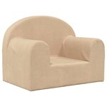 vidaXL Canapé pour enfants Crème Peluche douce
