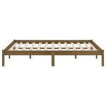 vidaXL Cadre de lit Marron miel Bois de pin massif 120x200 cm