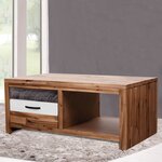 vidaXL Table basse Bois d'acacia massif 90 x 50 x 37 5 cm