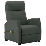 vidaXL Fauteuil de massage Gris Similicuir