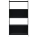 vidaXL Bibliothèque noir 80x30x145 5 cm bois d'ingénierie et fer
