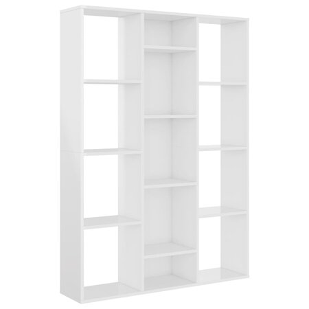 vidaXL Cloison de séparation Blanc brillant 100x24x140 cm Aggloméré