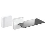 MELICONI GHOST CUBE SHELF Systeme de gestion des câbles - 1 cube et 1 étagere - Poids max : 3 Kg - Blanc