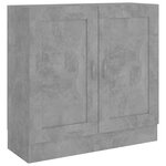 vidaXL Bibliothèque Gris béton 82 5x30 5x80 cm Aggloméré
