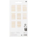 100 Autocollants alphabet blanc et kraft