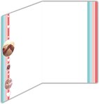 Carte Félicitations Naissance ou Adoption Bébé Fille Enveloppe Rose 12x17 5cm