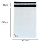 Kit emballage colis express - lot de 10 pochettes plastiques n°5 (52x40cm)