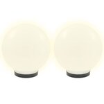 vidaXL Lampes à LED sous forme de boule 4 Pièces Sphérique 25 cm PMMA