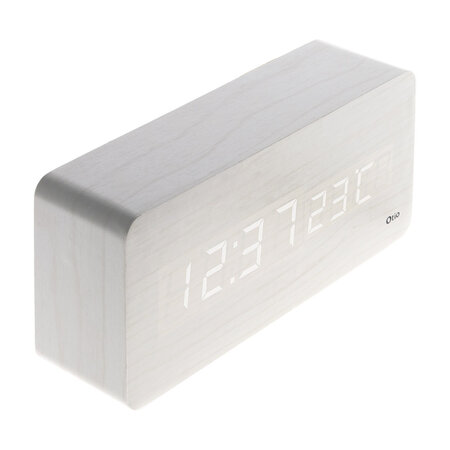 Thermomètre lingot finition effet bois blanc cérusé - Otio