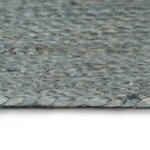 vidaXL Tapis fait à la main Jute Rond 210 cm Vert olive