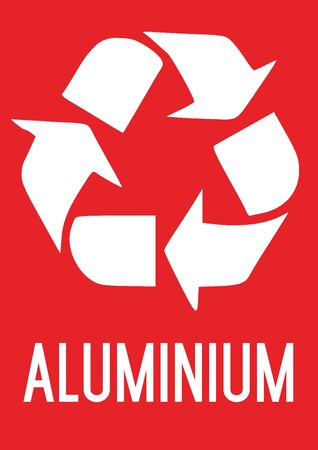 Autocollant vinyl - recyclage aluminium - l.210 x h.297 mm uttscheid