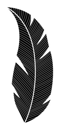 Tampon en bois feuille plume 50x18mm