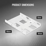 CORSAIR Dual 2.5 SSD to 3.5 Mounting Bracket - Blanc (CSSD-BRKT2W)