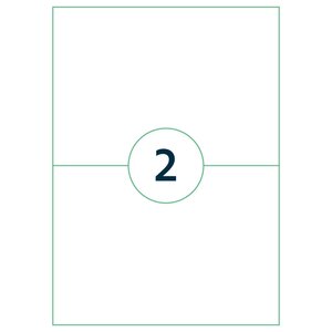 rillprint Étiquettes autocollantes 210x148 mm 500 feuilles Blanc