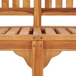 vidaXL Banc de jardin en forme de banane 120 cm Teck solide