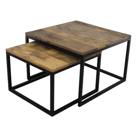 HSM Collection Ensemble de tables basses 2 Pièces Carré
