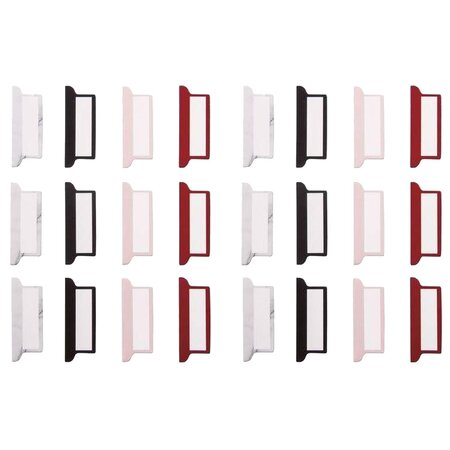24 onglets adhésifs pour Bullet journal - blanc  noir  rouge