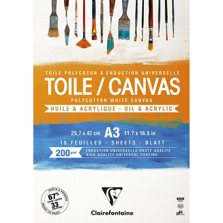 Bloc toiles cosmos a3 29 7 x 42 cm 10 feuilles clairefontaine
