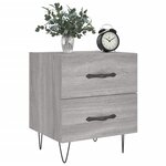 vidaXL Tables de chevet 2 Pièces gris sonoma 40x35x47 5 cm